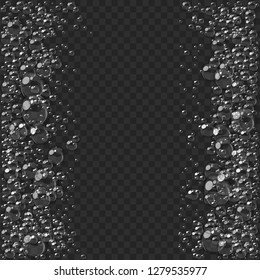 Abstract foam, water bubbles, isolated on light background
