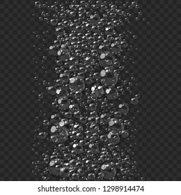 Abstract foam, water bubbles, isolated on light background