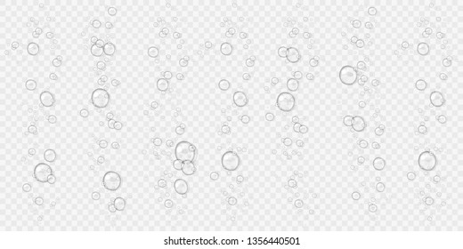 Abstract foam, water bubbles, isolated on transparent background