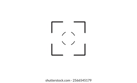 Abstract Focus  icon with auto zoom on white background.