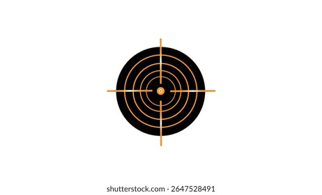 Abstract focus target icon with auto zoom, camera square focus target icon on white background.