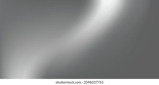Abstract foil background with metal mirror texture. Chrome gradient surface with light abstract modern simple art