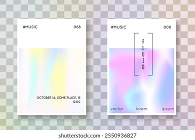 Abstract Foil. Minimal Background. Crystal Effect. Holograph Presentation. Blue Hologram Flyer. Business White Brochure. Plastic Screen. Pink Abstract Foil