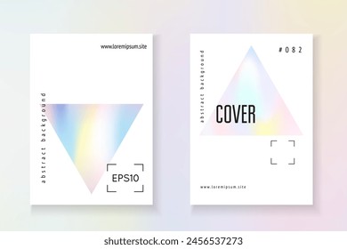 Abstract Foil. Purple Neon Flyer. Iridescent Poster. Fashion Concept. Colorful Metal Brochure. Pastel Effect. Gradient Shape. Pink Abstract Foil