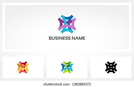 Abstract Fold Interlock Woven Logo