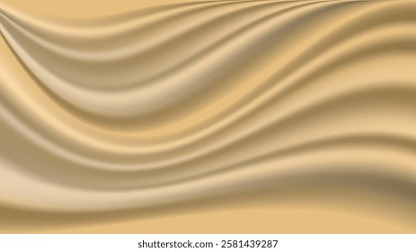 Abstract fold of satin background. Gold satin ripple abstract background. Suit for banner, backdrop, presentation, web, poster, brochure, award, etc