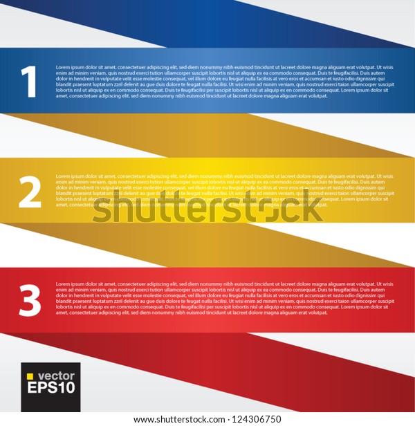 Colori Con La P.Abstract Folded Colorful Ribbon Vectoreps10 Stock Vector Royalty Free 124306750