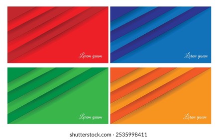 Abstractas Fondo De Papel Plegado Conjunto De Diferentes Colores. Fondos y texturas para cubiertas de libros Arte vectorial
