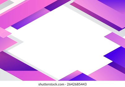 Fundo de fita dobrado abstrato. Quadros coloridos geométricos com formas retangulares, design gráfico moderno de fitas sobrepostas para cobertura de banner. Ilustração vetorial.