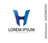 Abstract Folded Ribbon Letter H Logo for Creative Identity Design