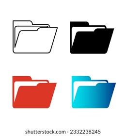 Abstract Folder Silhouette Illustration, can be used for business designs, presentation designs or any suitable designs.