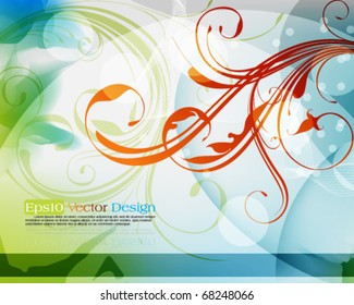 Abstract foliage background with room for text