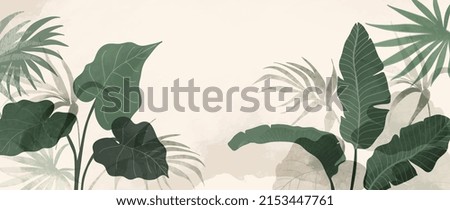 Similar – Image, Stock Photo Tropical monstera leaf on a light blue background