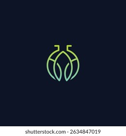 Abstract foliage botanical minimalist design