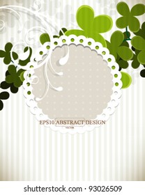 abstract foliage and frame elements background illustration. eps10 vector format