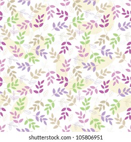 Abstract foliage seamless pattern background