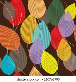 Abstract foliage seamless pattern background