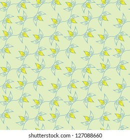 Abstract foliage seamless pattern background
