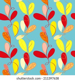 Abstract foliage seamless pattern background