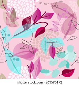 Abstract foliage seamless pattern background