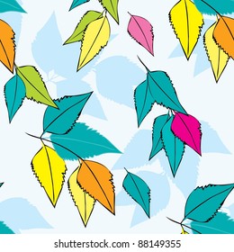 Abstract foliage seamless pattern background