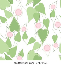 Abstract foliage seamless pattern background