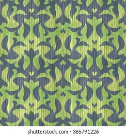 Abstract foliage tessellation pattern seamless vector background tile
