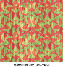Abstract foliage tessellation pattern seamless vector background tile
