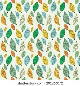 abstract foliage vector seamless pattern