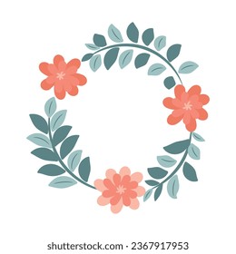El follaje abstracto era una corona. Ilustración vectorial.