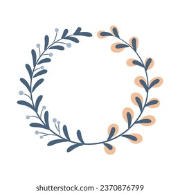 El follaje abstracto era una corona. Ilustración vectorial.