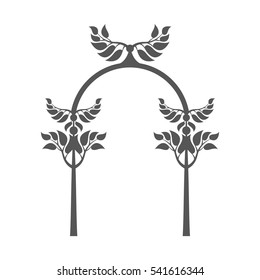 Abstract foliate arch. Fantasy arch.