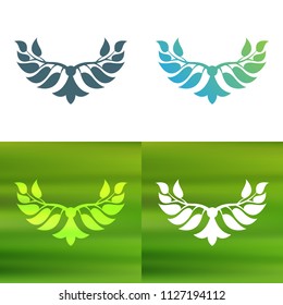 Abstract foliate decoration. Flower symbol.