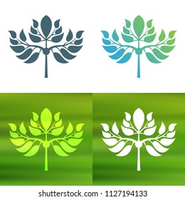 Abstract foliate decoration. Flower symbol.