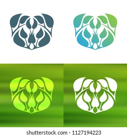 Abstract foliate decoration. Flower symbol.
