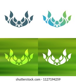 Abstract foliate decoration. Flower symbol.