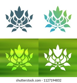 Abstract foliate decoration. Flower symbol.