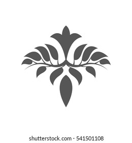 Abstract foliate element.  Deciduous ornament. Pattern.