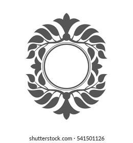 Abstract foliate element.  Deciduous ornament. Pattern.