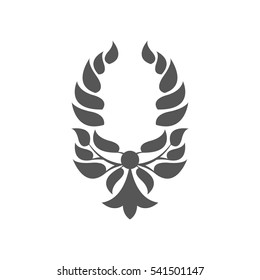 Abstract foliate element.  Deciduous ornament. Pattern.