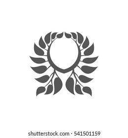 Abstract foliate element.  Deciduous ornament. Pattern.