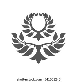 Abstract foliate element.  Deciduous ornament. Pattern.