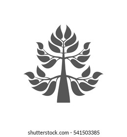 Abstract foliate element.  Deciduous ornament. Pattern.