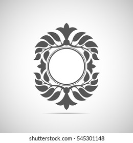 Abstract foliate element. Deciduous ornament. Emblem.