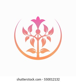 Abstract foliate element.  Deciduous ornament. Pattern.