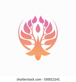 Abstract foliate element.  Deciduous ornament. Pattern.