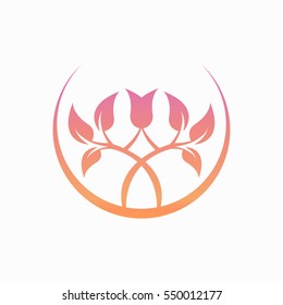 Abstract foliate element.  Deciduous ornament. Pattern.