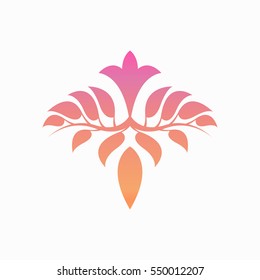 Abstract foliate element.  Deciduous ornament. Pattern.