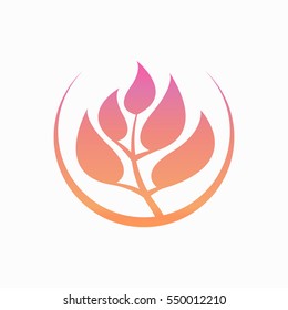Abstract foliate element.  Deciduous ornament. Pattern.