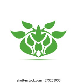 Abstract foliate element. Floral decoration.
